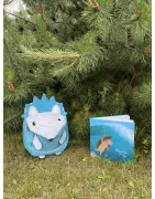 Vaikiška kuprinė ir knyga "The Hedgehog and the Sea"